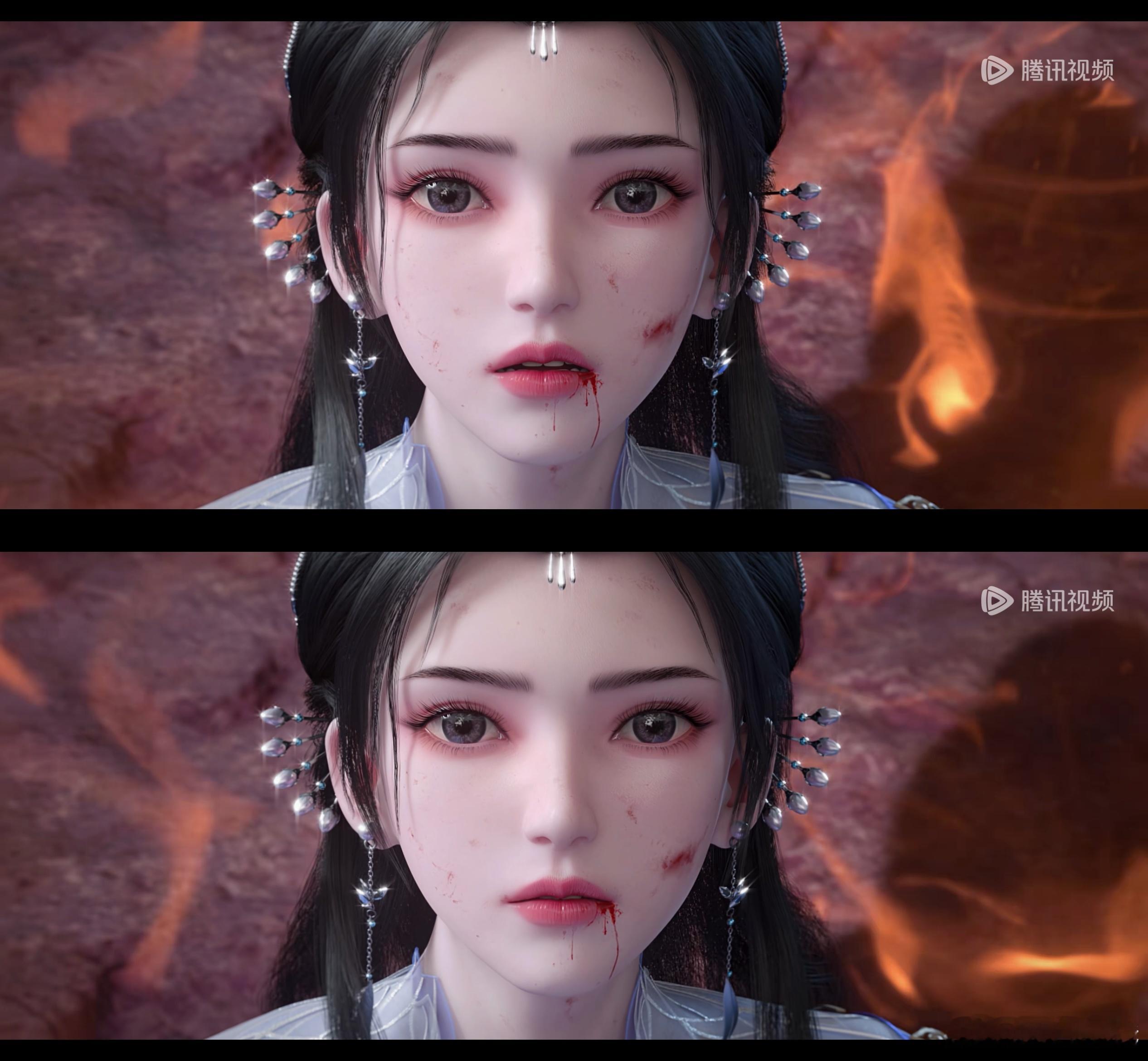 李慕婉的眉眼和排簪造型还是太权威了随便刷到一个ai漫剧都能看出融的是婉儿的造型和
