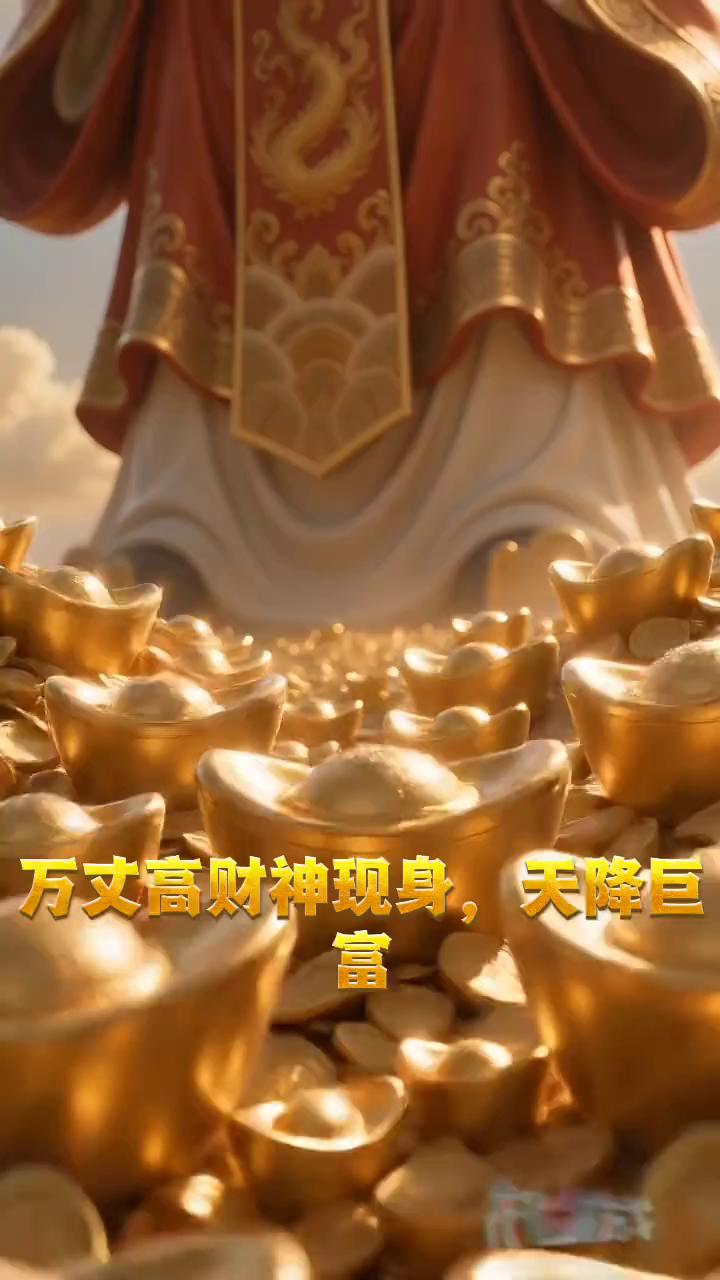 万丈高财神现身，天降巨富。财神驾到，终于找到你了。从今天开始你就要发财了，就要