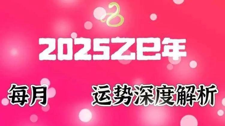 乙巳年,接下来每月运势解析