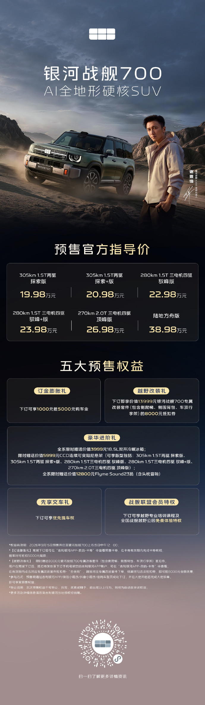 银河战舰700这个价格，是准备把方程豹钛7和豹5准备一起干了银河战舰700全球