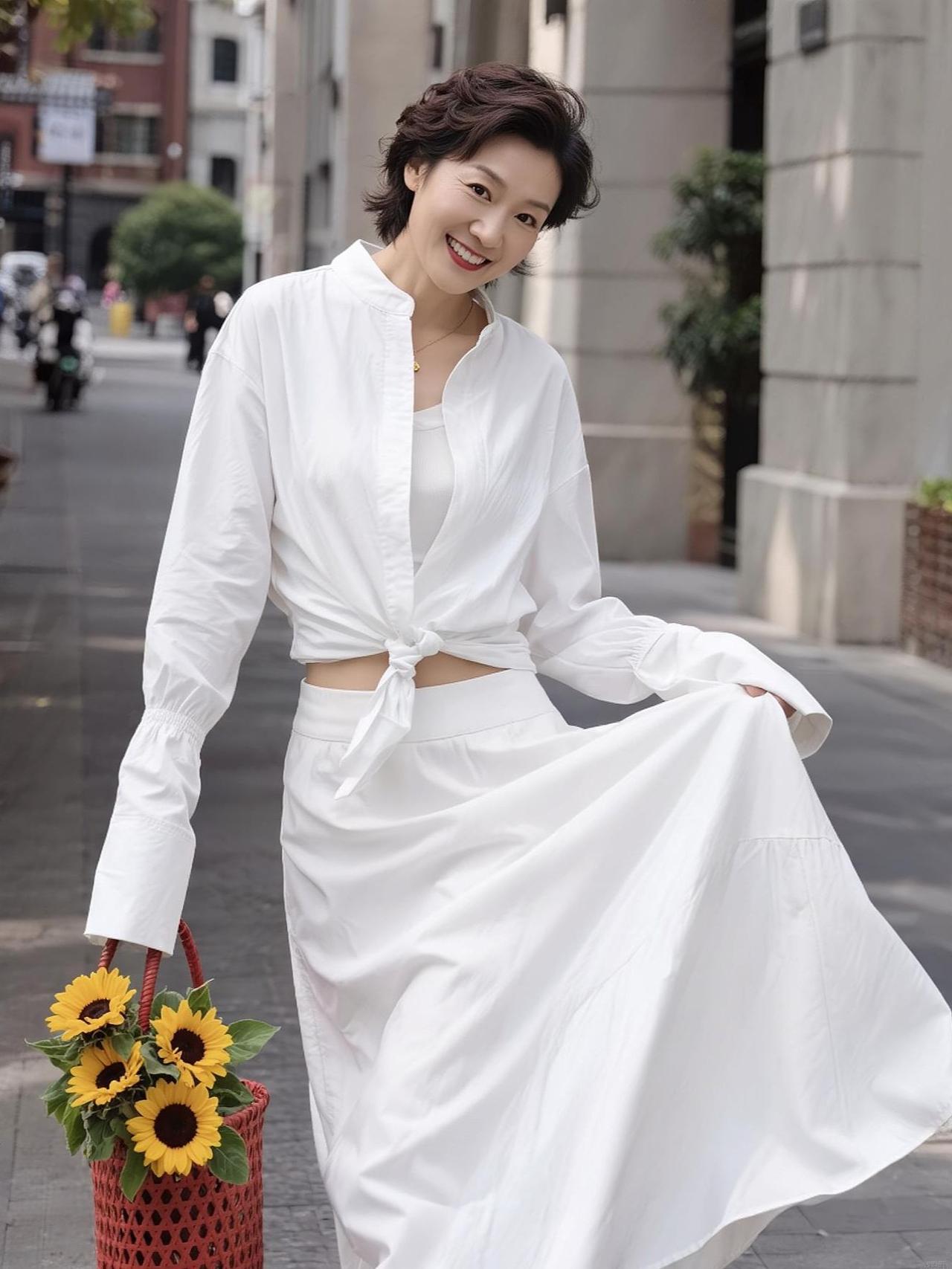 抖音给我推了这个拍同款，小曲听着清新欢快，那就整一个呗AI清新街拍抖音ai创作