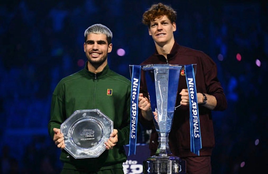 阿尔卡拉斯对年终TOP10的今年H2H：4-2辛纳1-0兹维列夫1-1德约科维奇