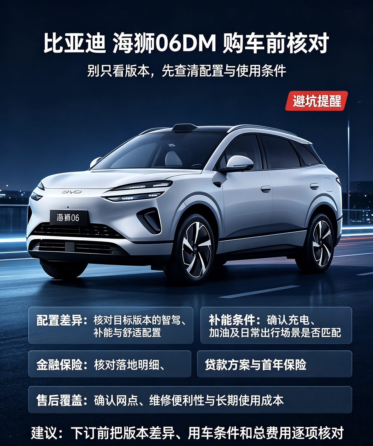 海狮06DM，订车前多留心