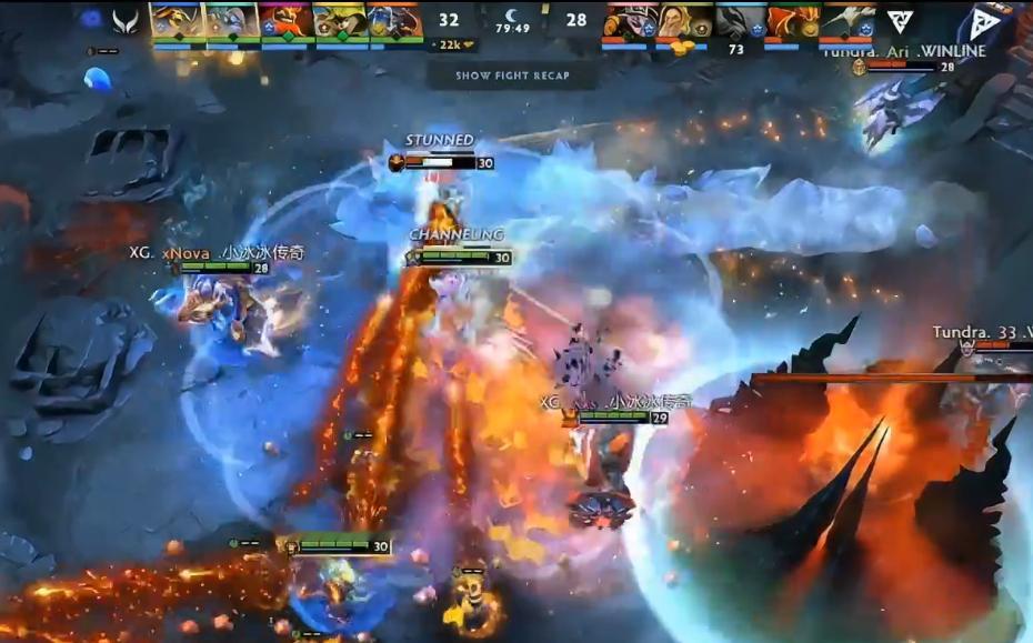 XG苦战80分钟艰难战胜Tundra与强敌握手言和，一晃居然早上6点半了，这刀塔