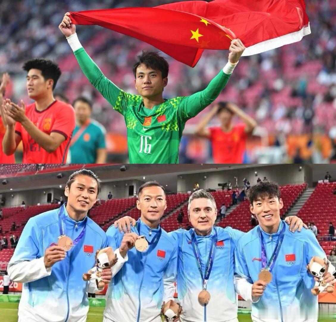 ⚽亚运会🇨🇳中国男足铜牌之数字“三”：一，最为幸运三人：吴曦，张玉宁，朱辰杰。（能以超龄身份加入