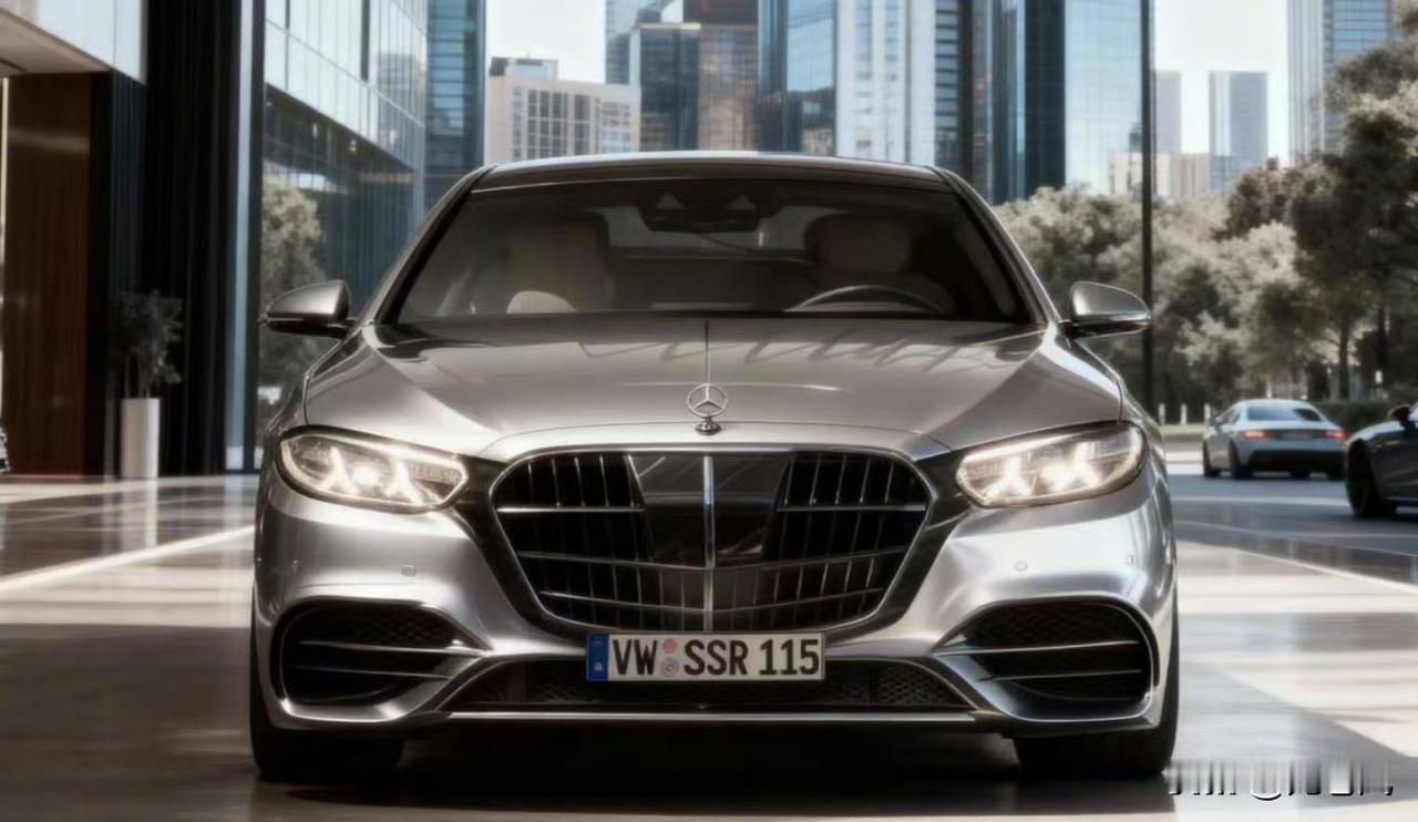 新款奔驰s前脸设计可以啊。奔驰其实中了新能源的毒了，非要迎合新能源审美设计新车