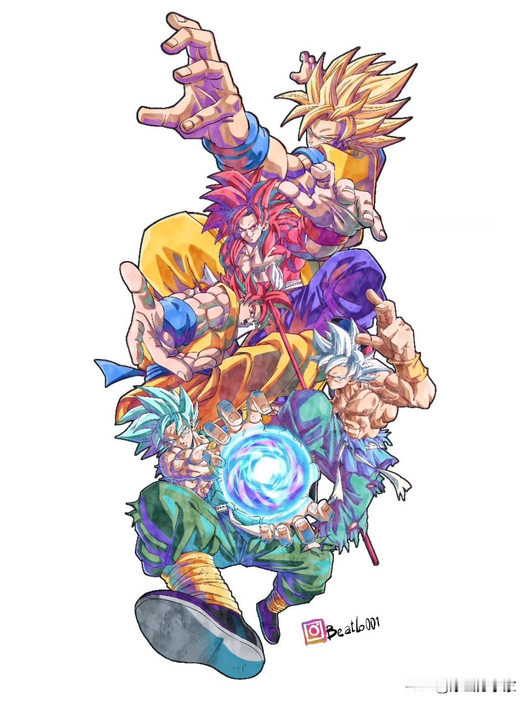 龙珠插画作品一组画师见签名动漫二次元原画分享家插画动画卡通插画师
