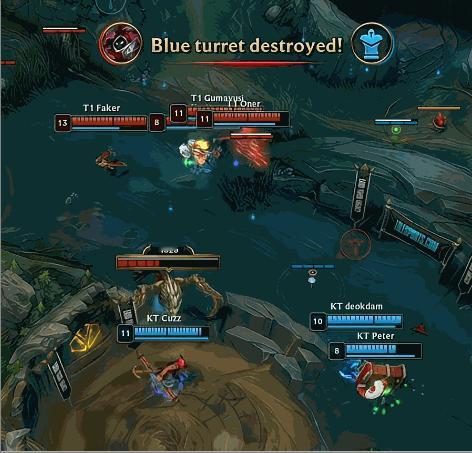 KT第一场比赛选手的竞技状态不能说不好，其实前面一直都是KT优势的，但就是关键第