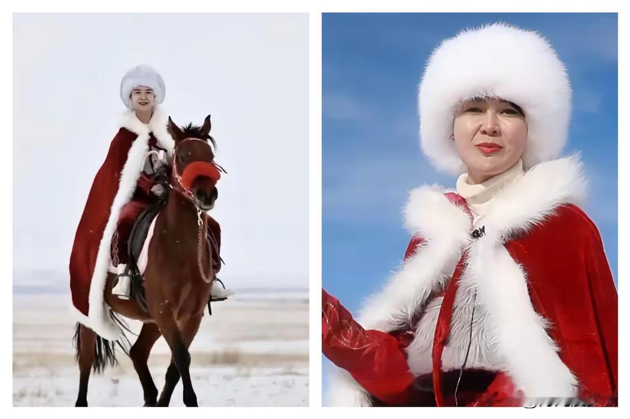 不出意外意外还是来了47岁的贺娇龙，那个雪地红袍策马的“最飒局长”，1月1