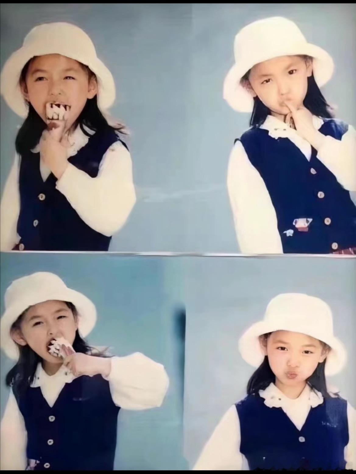 吴倩也变成晒娃狂魔了哈哈哈哈算了一下日子吴倩的女儿应该六岁左右了吧！而且她真的把