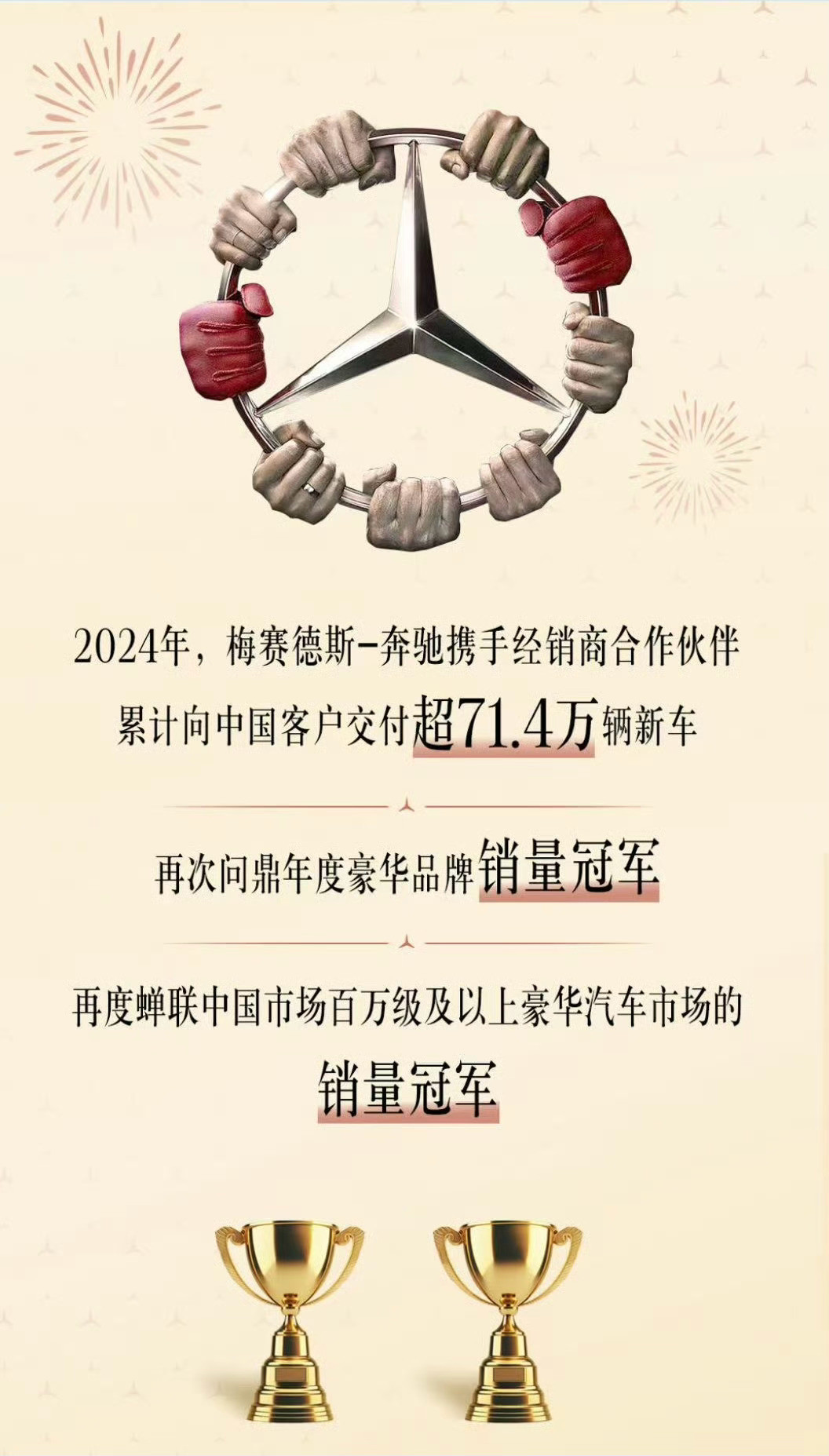 奔驰夺得今年中国豪华车销量冠军，奥迪也说自己是冠军，不过是加了定语“国产燃油豪华