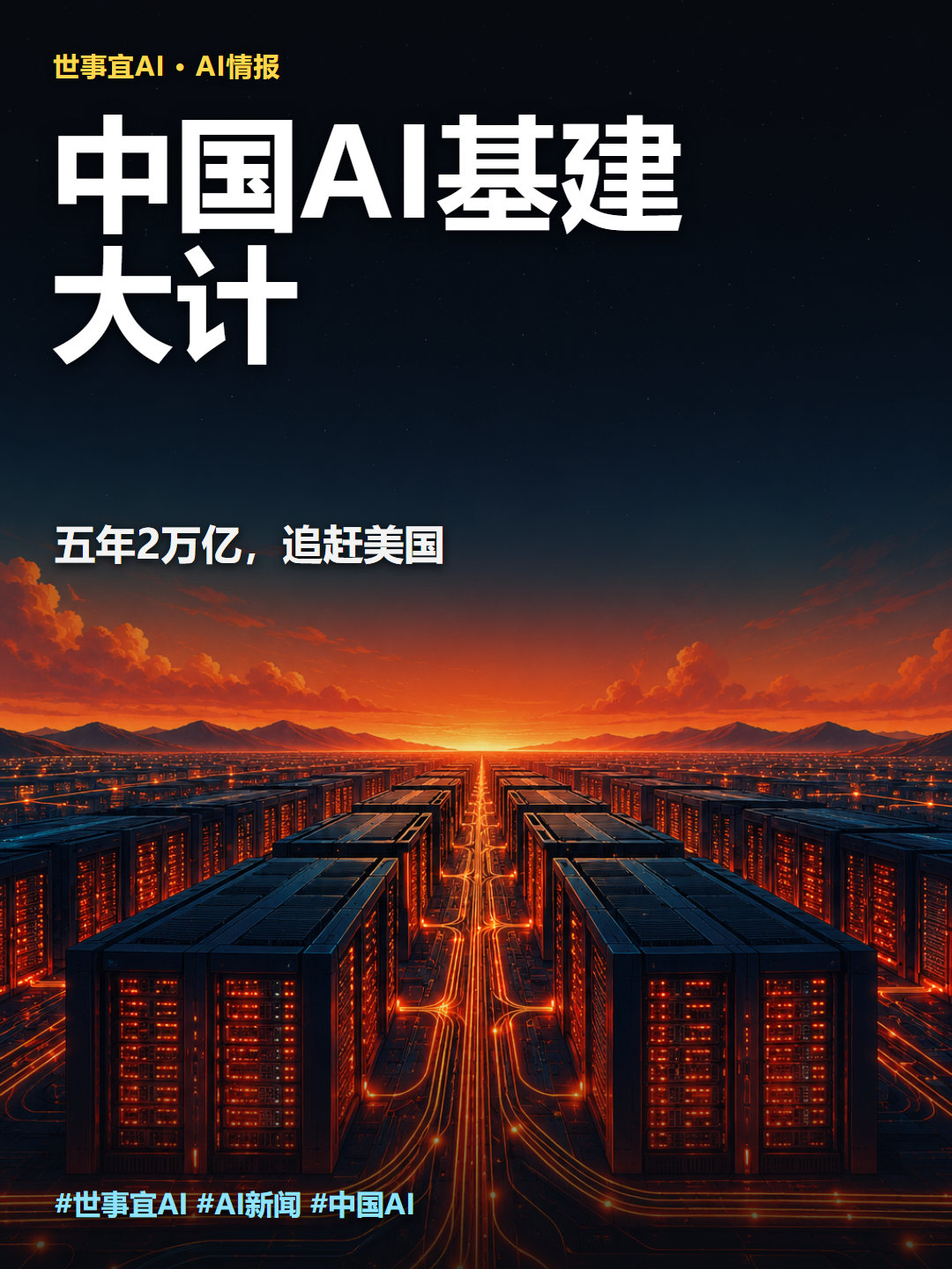 中国砸2950亿美元建AI基建中国要砸2950亿美元（约2万亿人民币）...