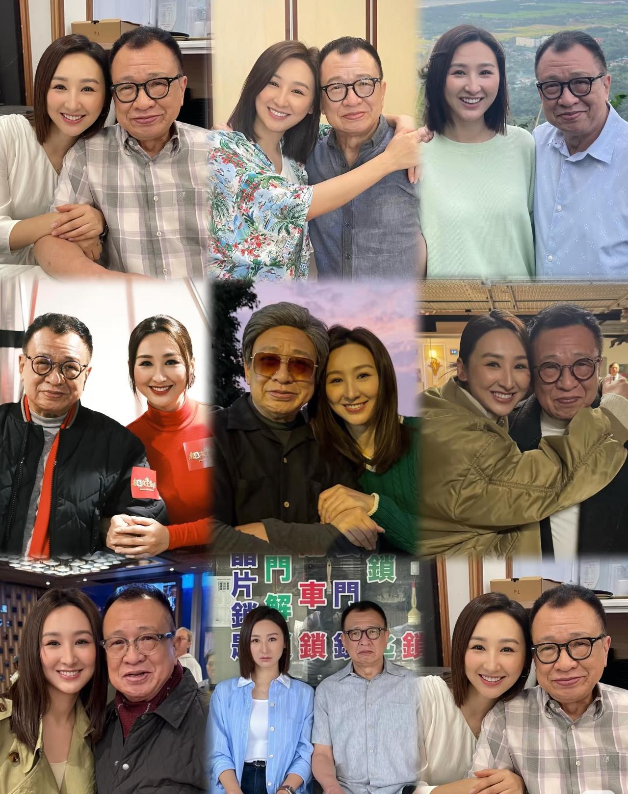 高海宁晒和许绍雄合照说:老豆,一路走好!两人合作过多部戏,在戏里演过很多次高海宁