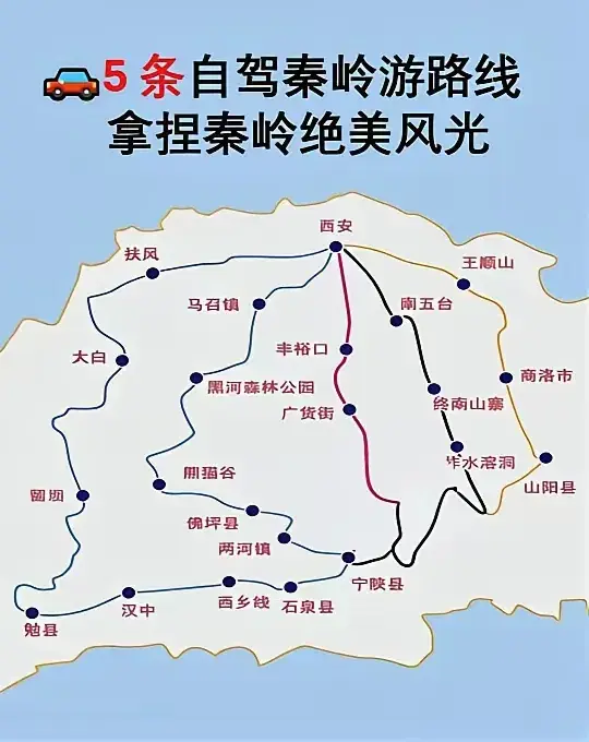 秦岭自驾游, 走这5条路线领略秦岭绝美风光