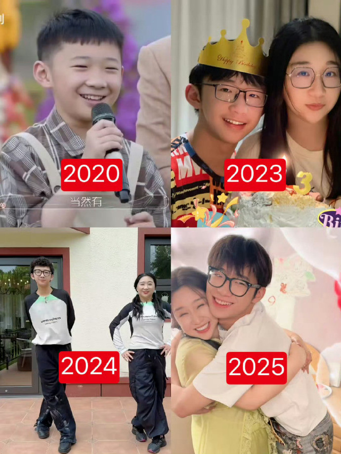 妈呀，傅首尔儿子都这么大了。