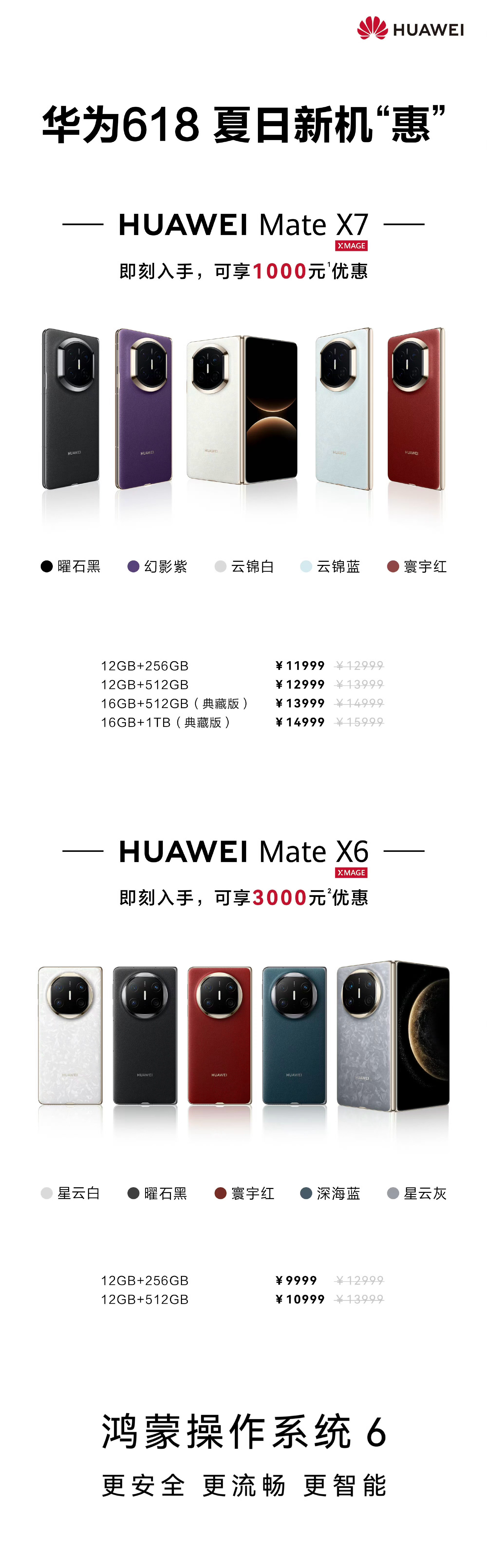 华为matex7直降1000元苹果降价，我为必须跟上，MateX7降100