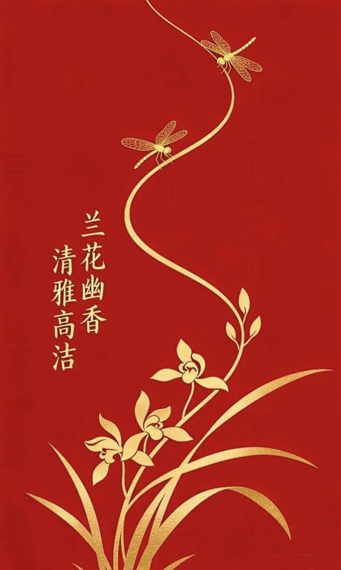 “花好月圆人团圆，好运连连福美满​…”兰花幽雅蝴蝶舞，花好月圆人团