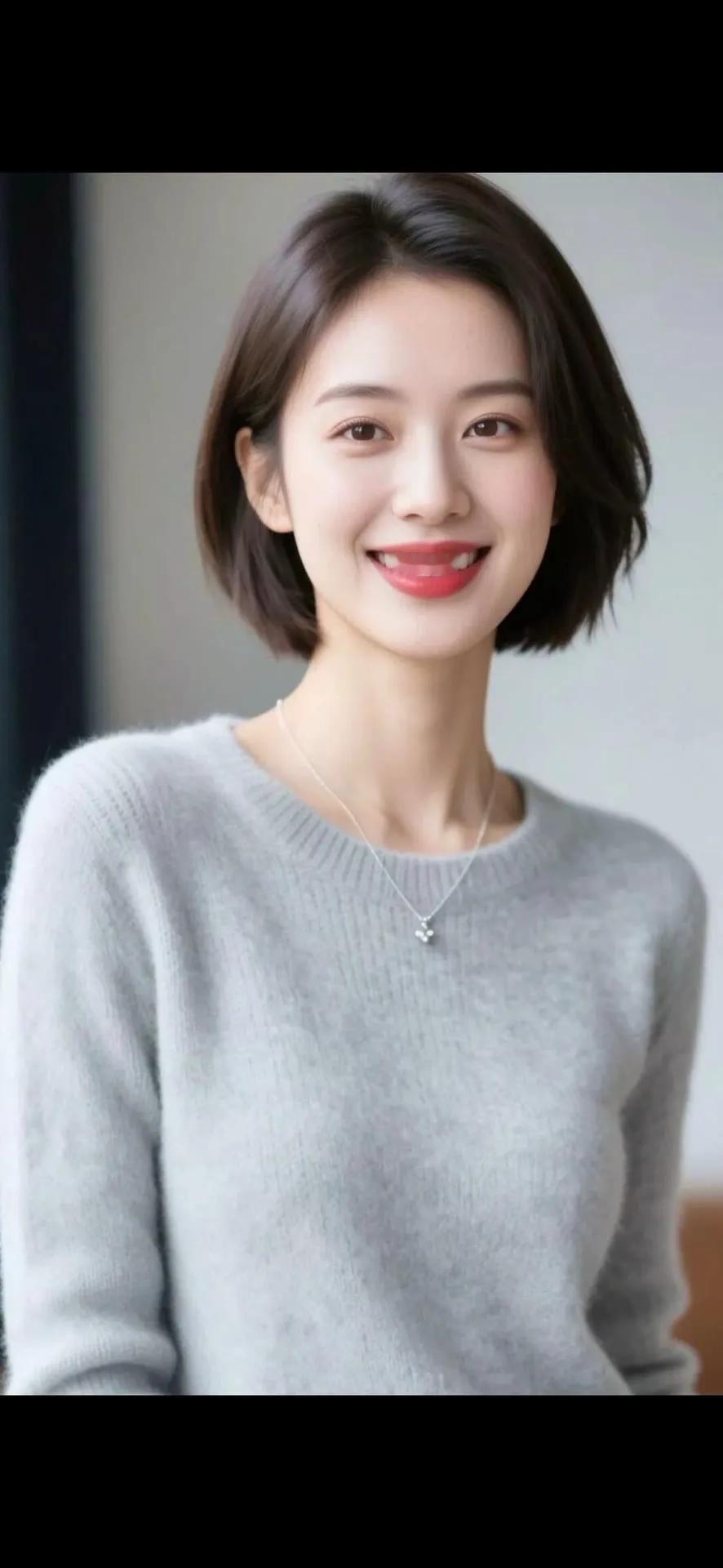 笑靥如花，温婉动人。