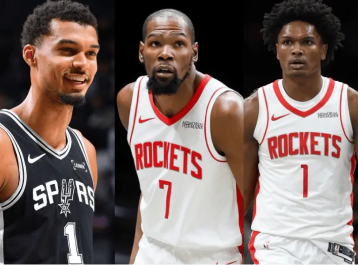 火箭记者更新动态，晒出联盟防守对手投篮命中率最低的前三球员：1.文班亚马（3