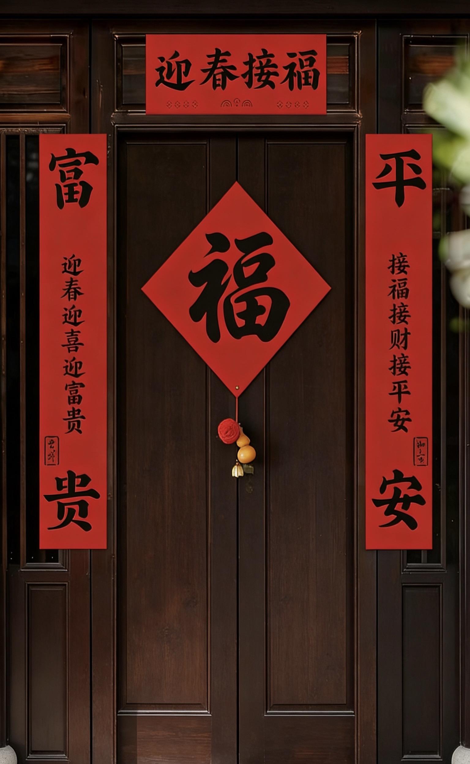 对联 春联 贴春联