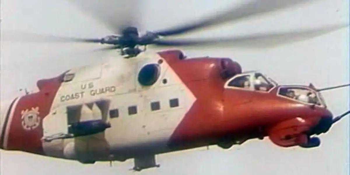 米-24“雌鹿”武装直升机，换上美国海岸警卫队涂装这架Mi-24V是1990年