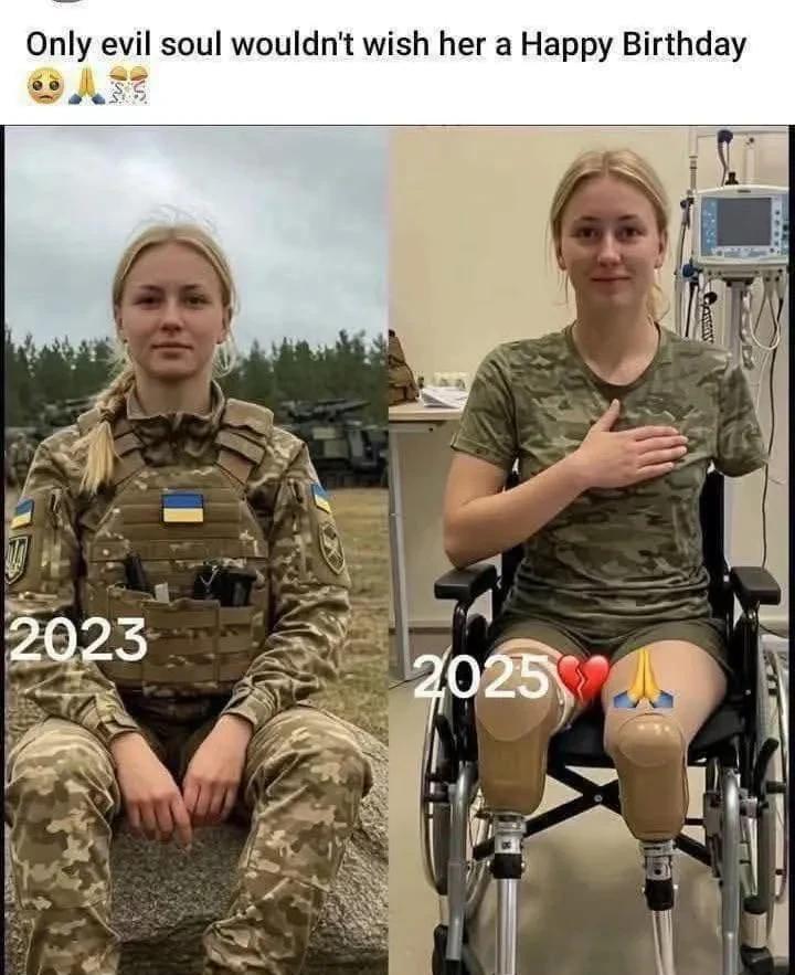 乌克兰女兵2023和现在。