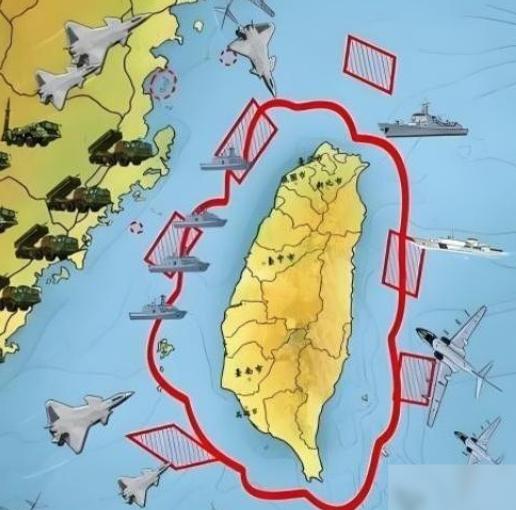 中国围岛，已经跟台湾地区没有关系了！只要外部势力敢出手支援，真正要算的，就不只是