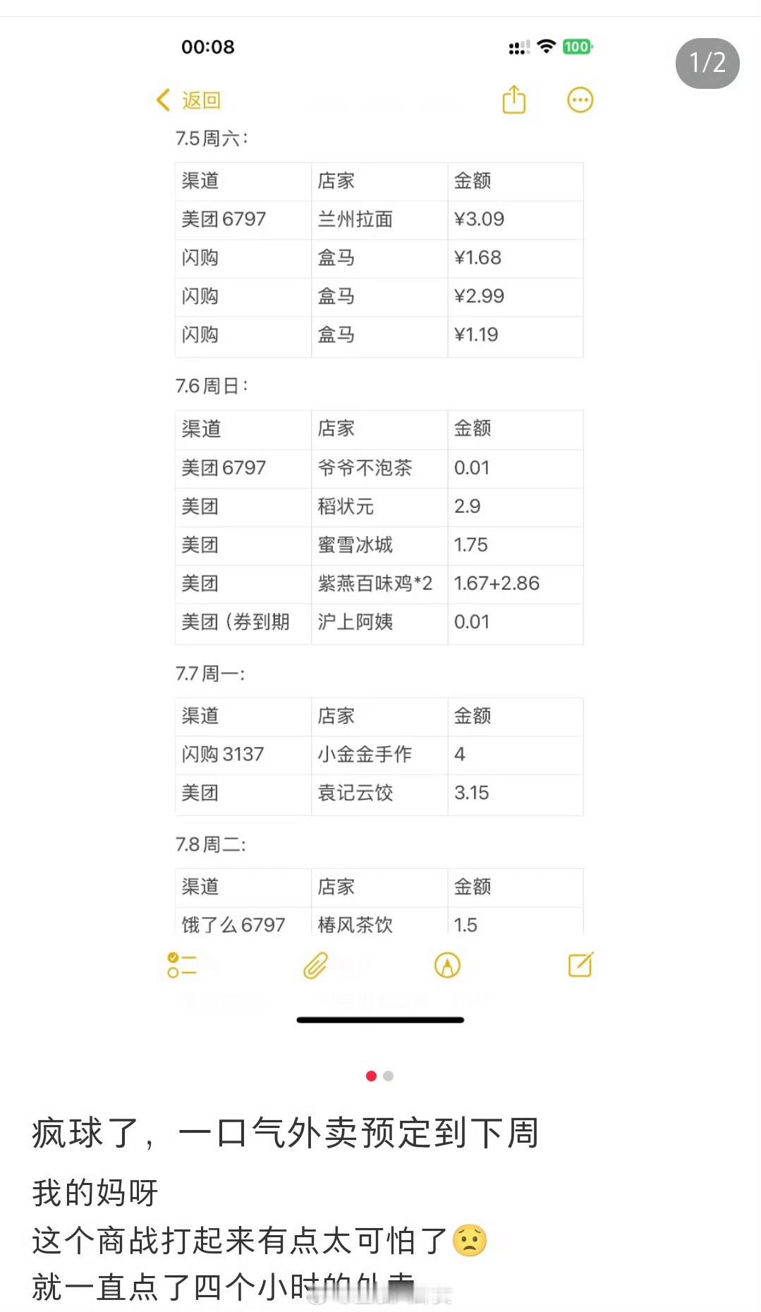76元一吨饮料外卖订单一个夜晚，一辆电瓶车，一只手机，一个奇迹，外卖平台打疯了，