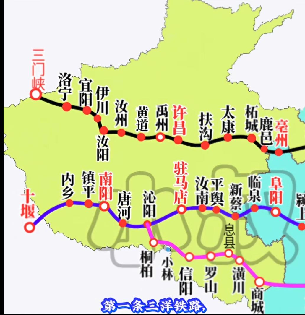 肯可能河南目前最想修建的就是这三条高铁，第一就是三洋高铁，三门峡到上海洋口港，这