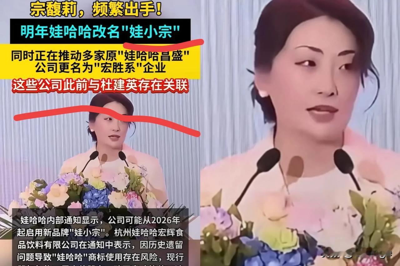震撼消息娃哈哈变“娃小宗”？这就改名了？说娃哈哈要彻底改名“娃小宗”的