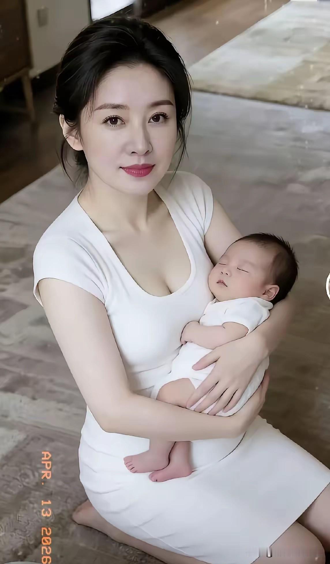 七言·母子照软玉怀中睡正酣，柔眸凝处是清欢。人间至暖无他物，一抱温柔抵万