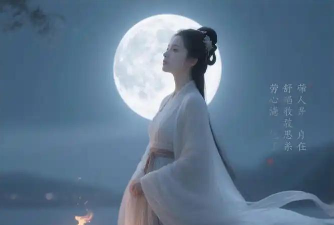 七绝：咏月（一）忽闻天上动歌弦，坐望银河夜不眠。始信清光今更好，广寒宫