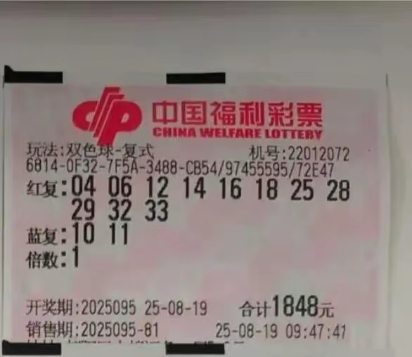 双色球25095期多组复式票汇总，一等奖二等奖都有了