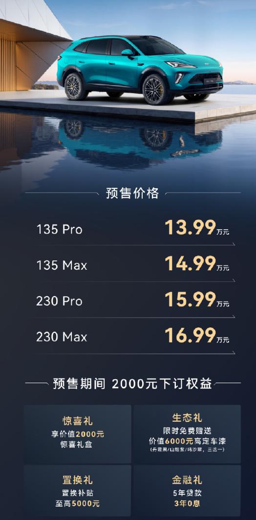 奇瑞风云T9L开启预售，13.99万起的价格，四款配置可选，还有预售好礼加持。