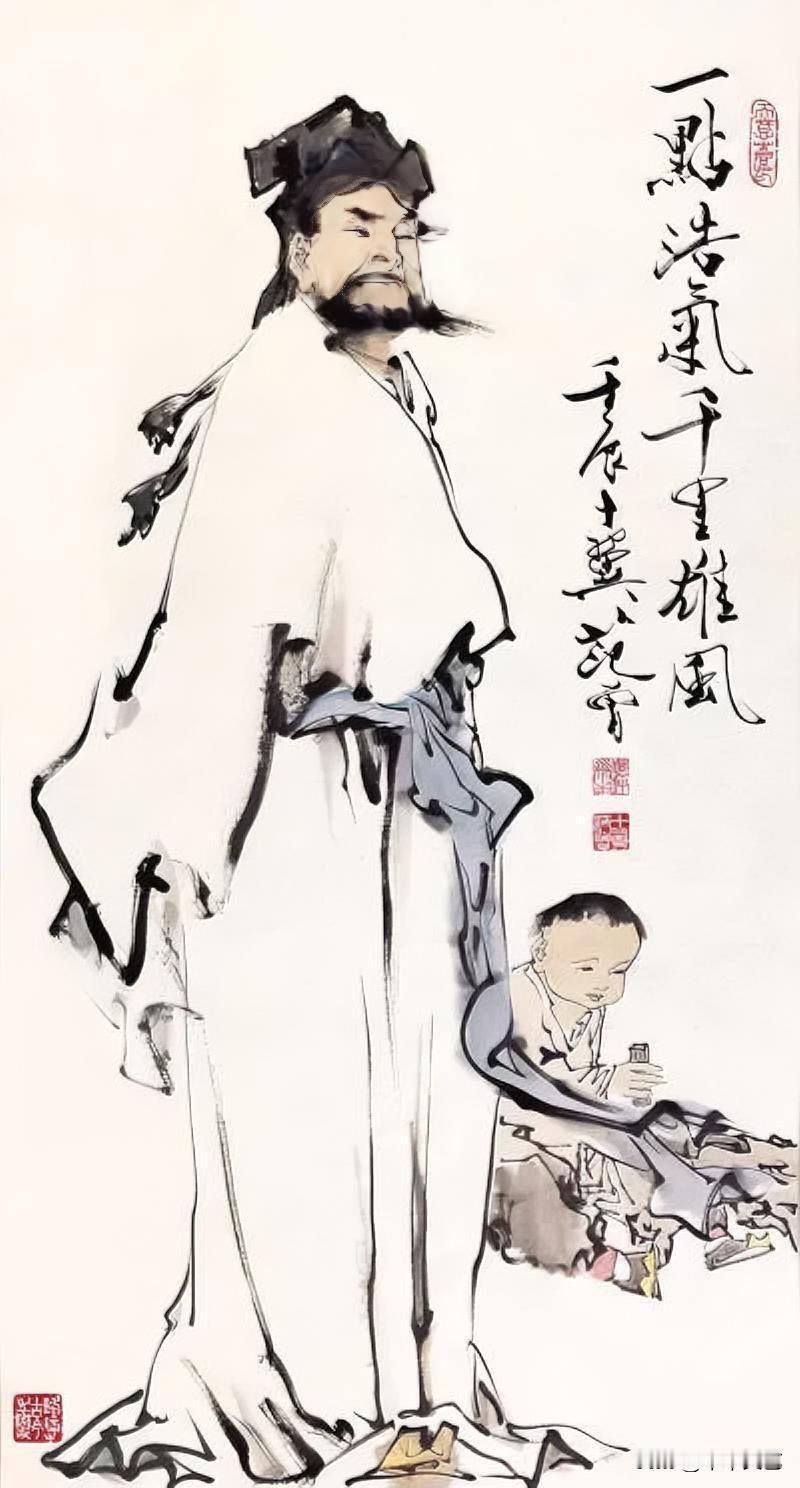 实话实说，范•曾~的人物画的确“前无古人，后300年无来者”，但其字的确也就是小