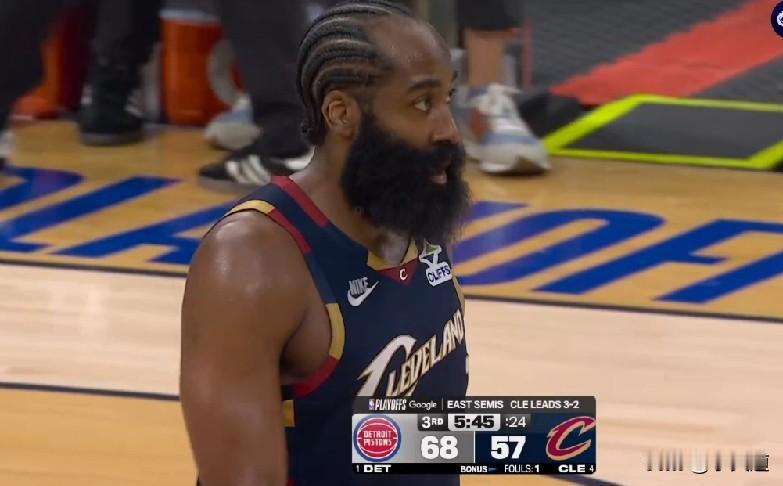 非你之过！NBA季后赛，骑士G6脆败活塞，哈登23分+7板+4助+4断+8误，1