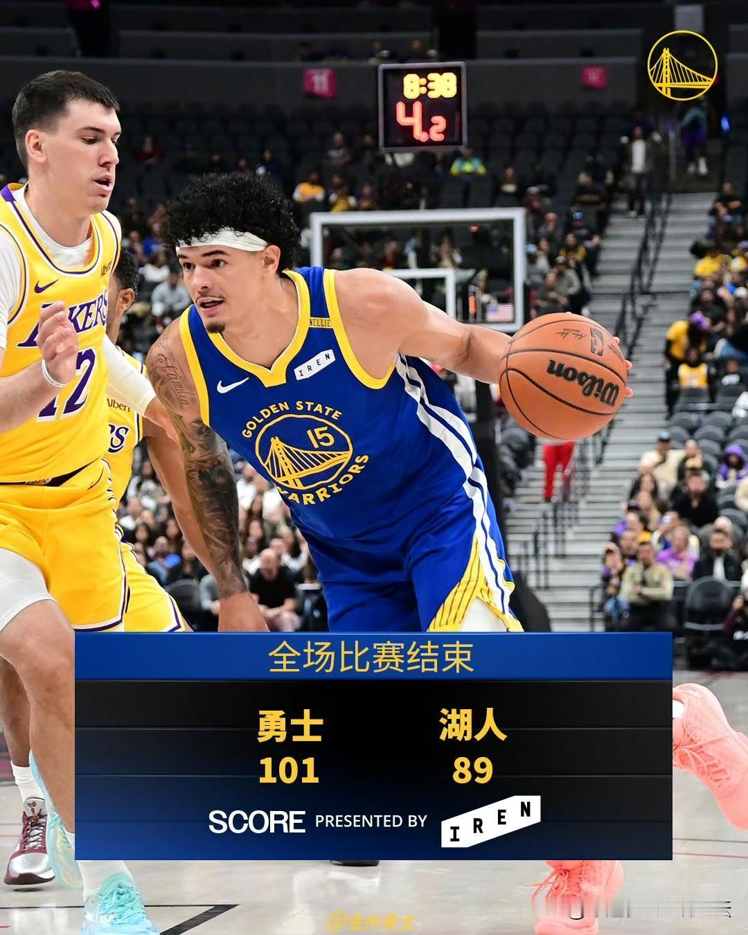 半场落后13分，最多落后21分，勇士还是把湖人给翻了。湖勇大战季前赛，上半场
