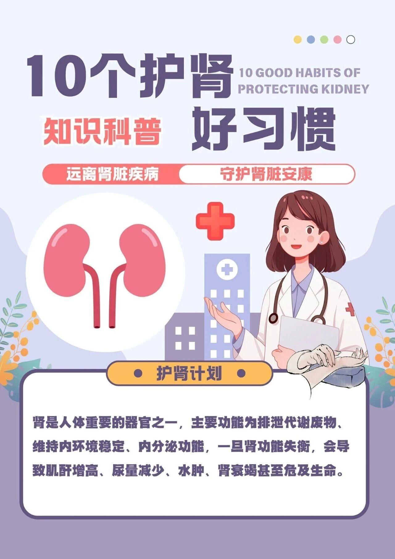 10个护肾的好习惯，要记好了！。1.晨起喝杯温水，稀释经过一夜睡眠后浓...