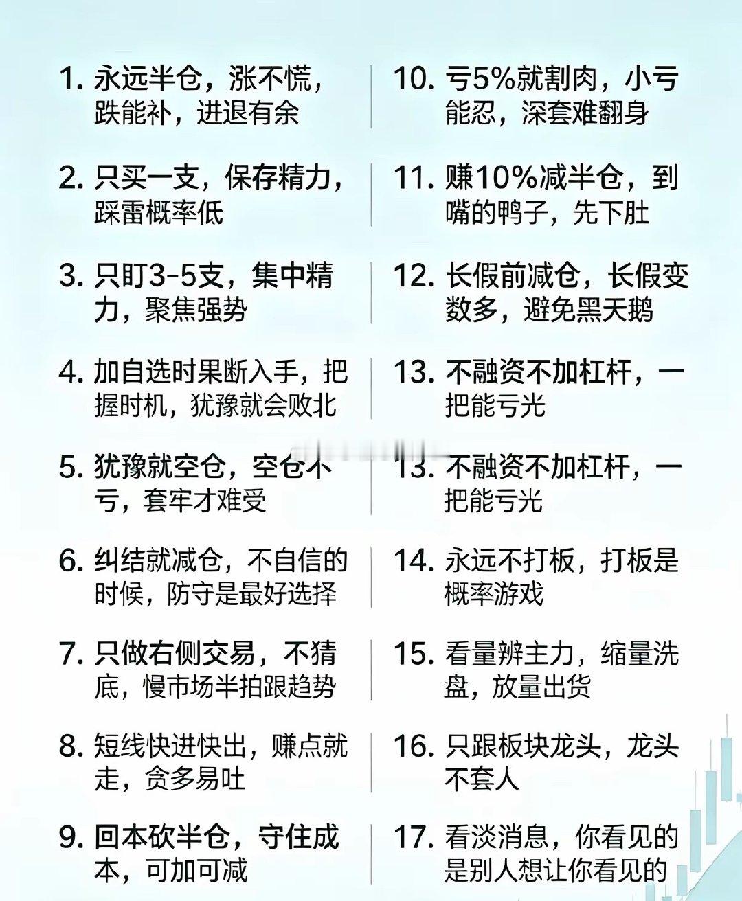 【17条炒股保命铁律】