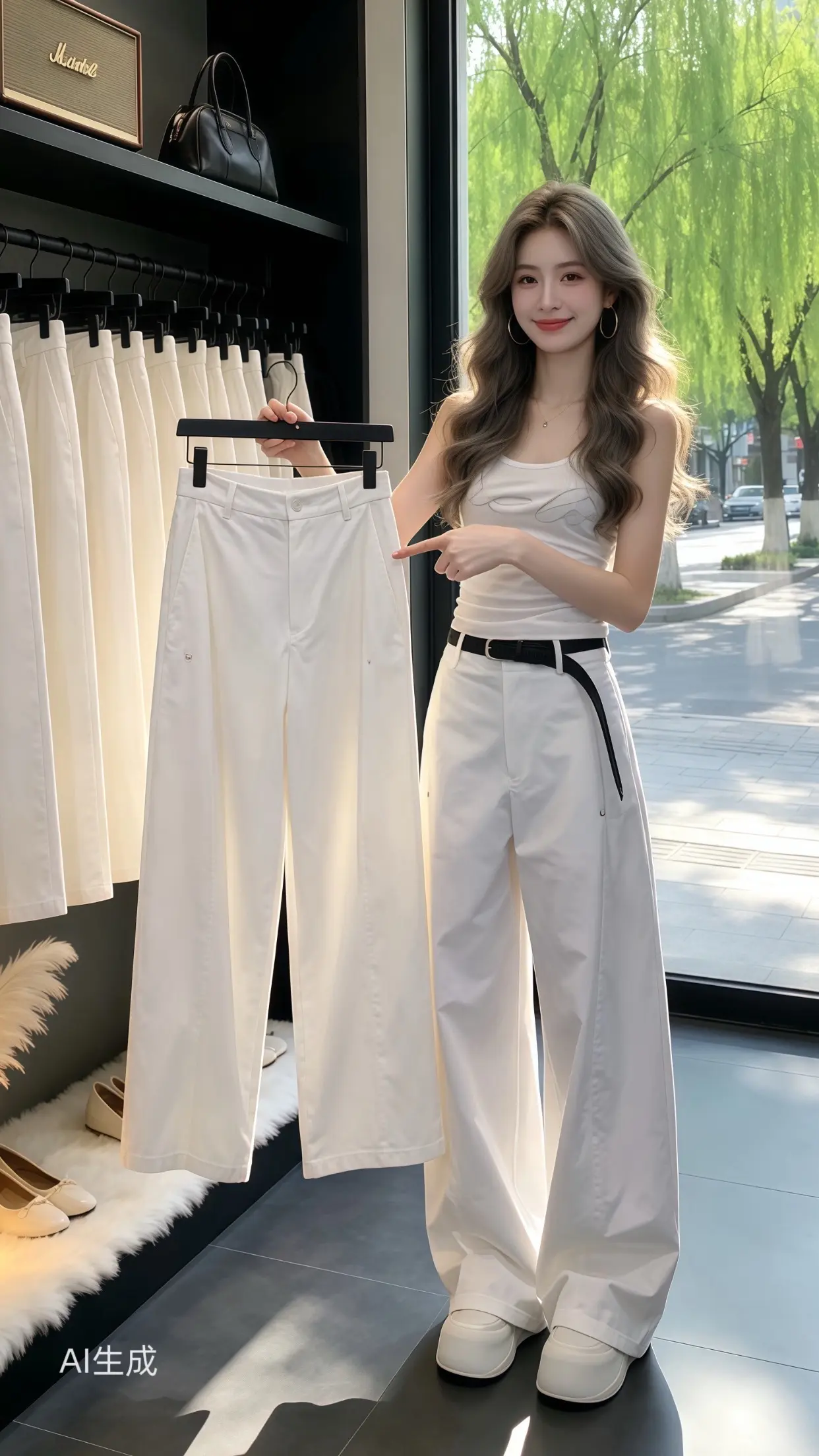 高颜值炸街女工装裤 一条配啥都好看的白裤子 夏季穿搭 一眼就爱上的神裤...