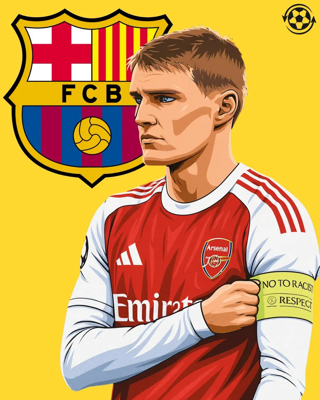 据外媒报道，巴塞罗那主帅汉西·弗里克十分欣赏厄德高，这家西班牙俱乐部正考虑以70