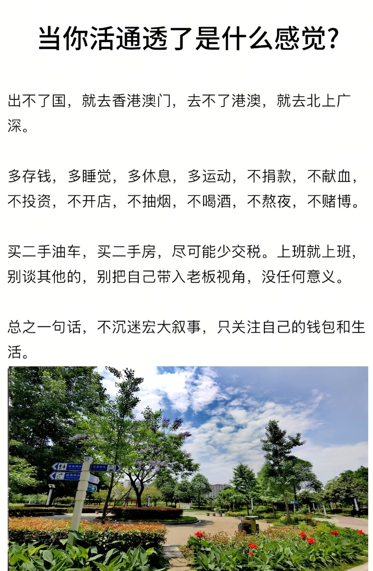 当你活通透了是什么感觉？