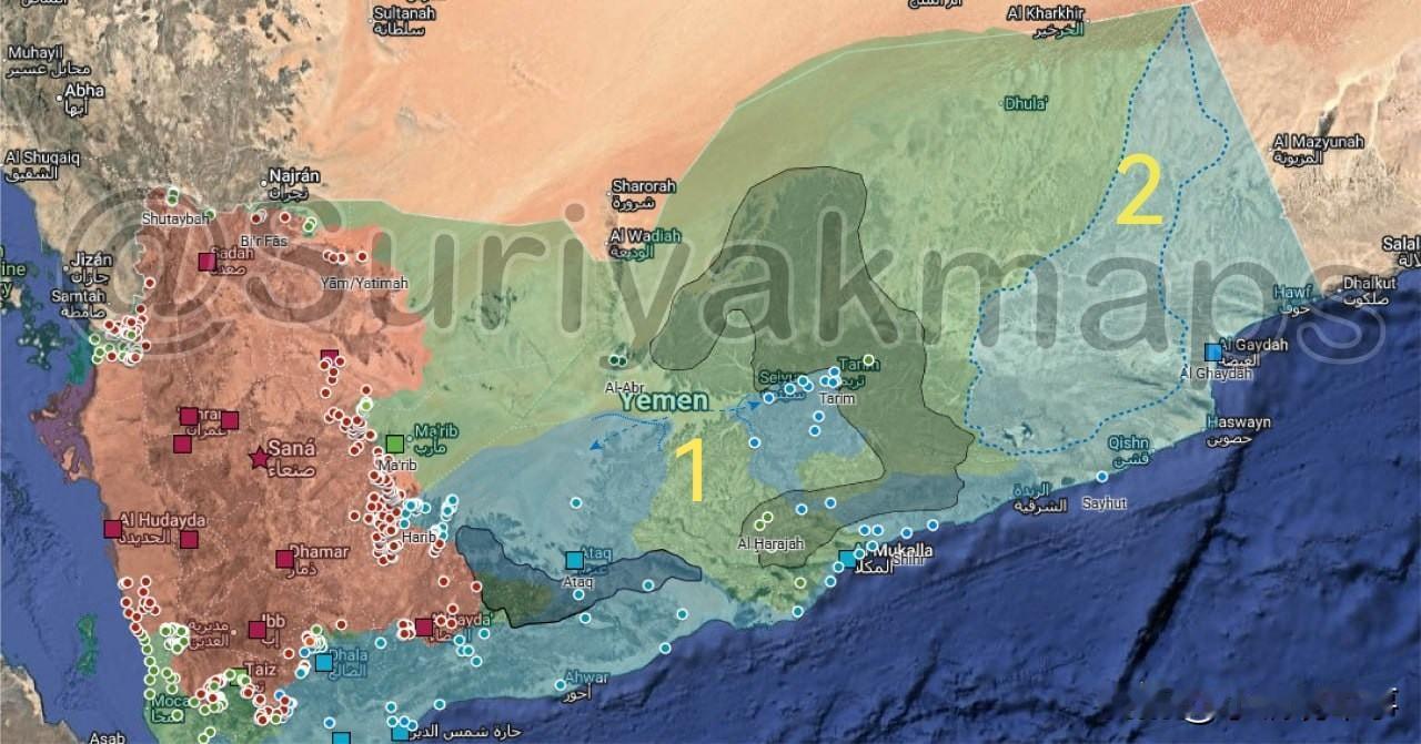 Suriyak更新也门战况：①过去十天里，也门南方过渡委员会武装从阿布尔通往