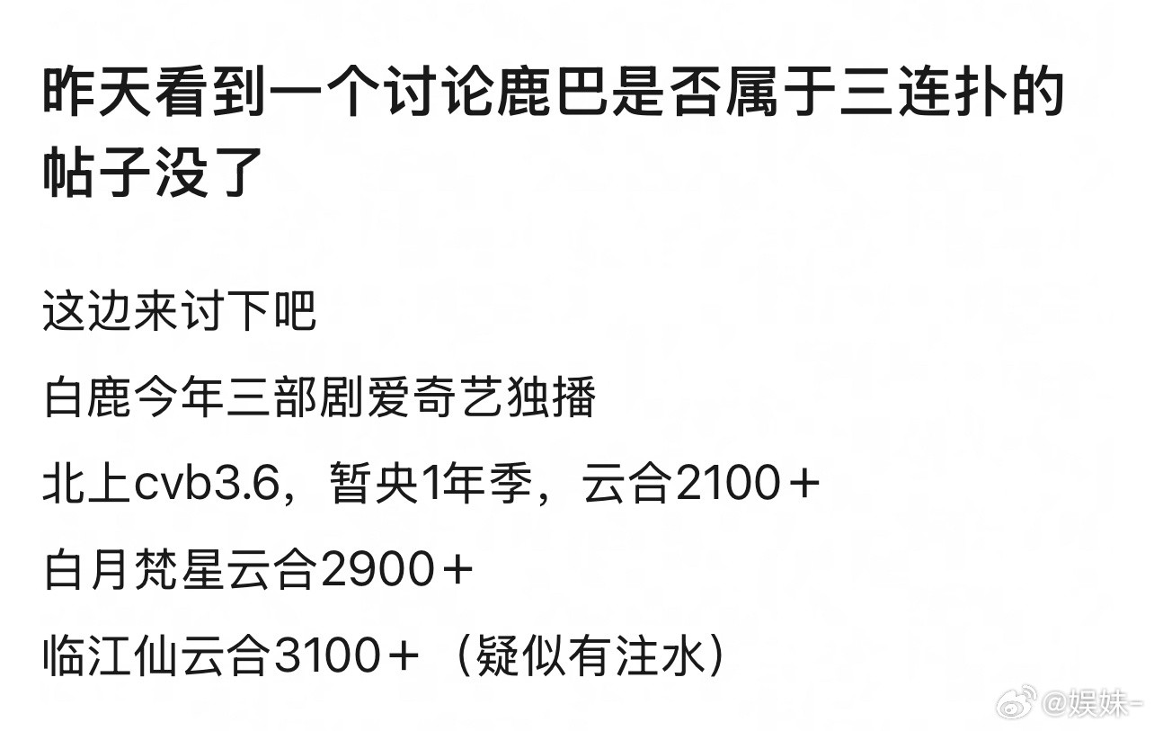 大家也讨论是否热播或者扑，没必要上来就捂嘴吧？都是流量花被讨论正常，糊了没人在意