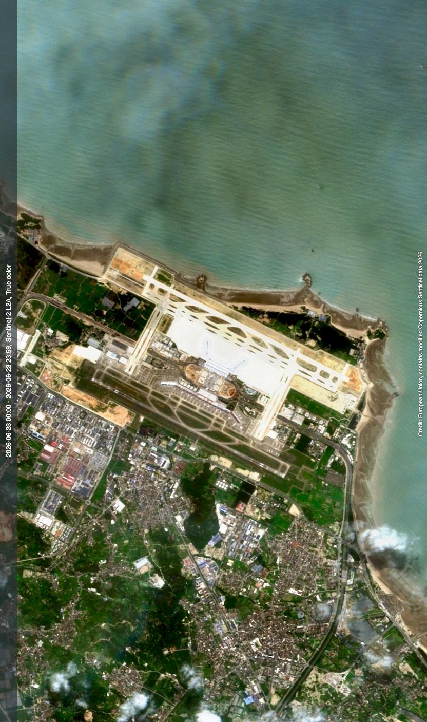 福建福州市机场最近高清卫星图（6.24）