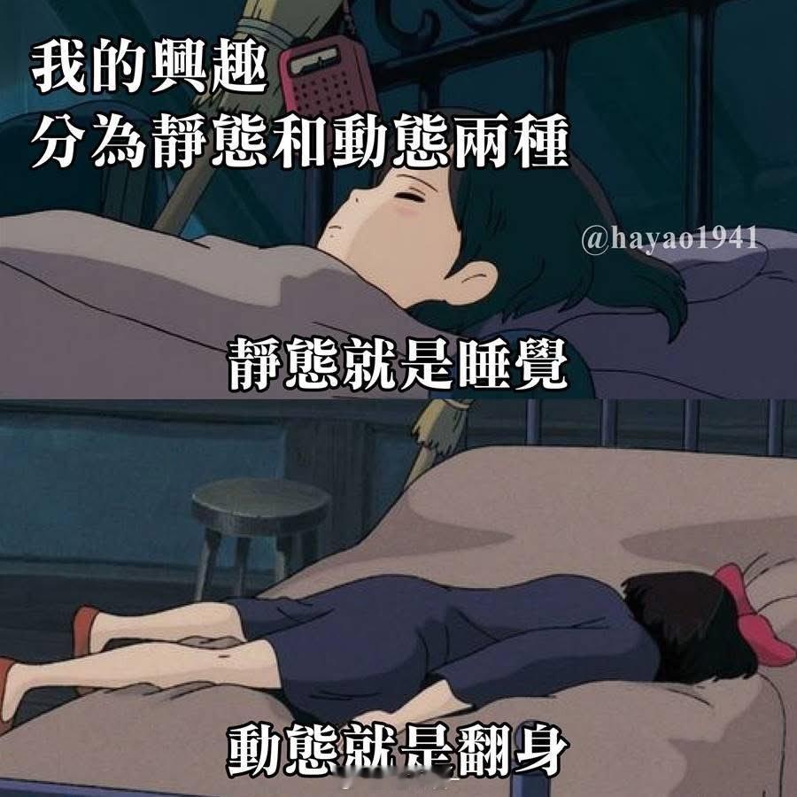 我的兴趣是睡觉[睡觉]