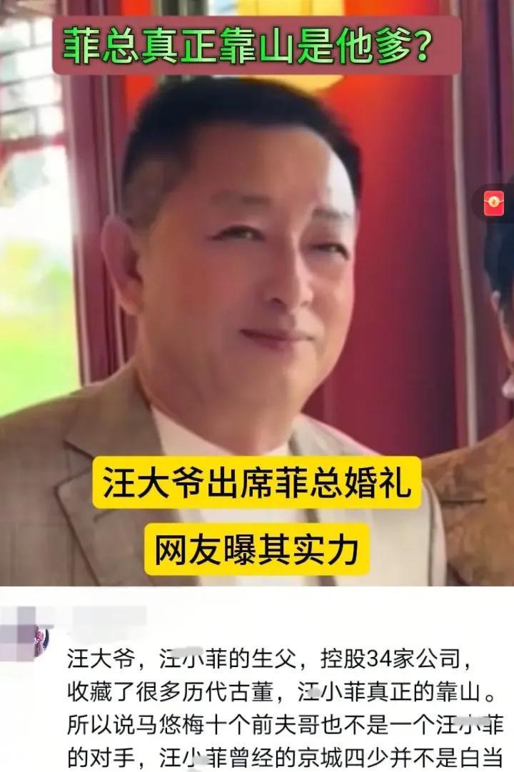 汪小菲生父——汪大爷控股34家公司，收藏了很多历代古董。想想张兰四幅名画价值2亿