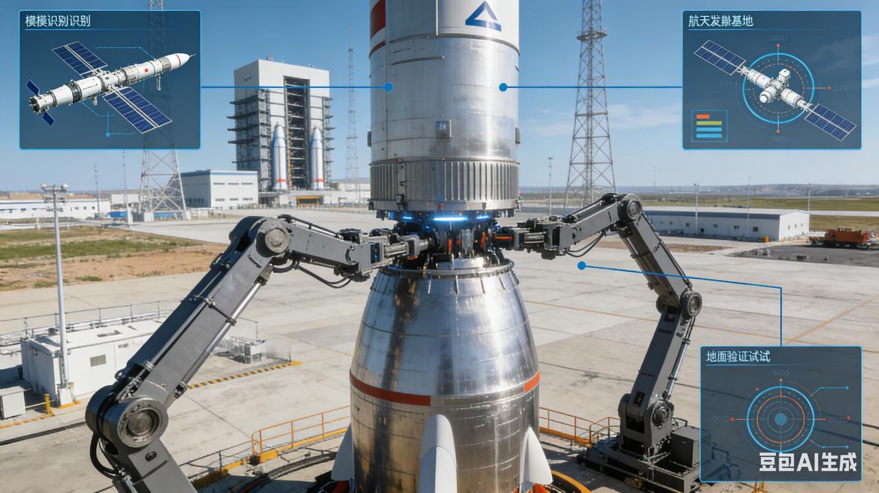 12月17日宇石空间宣布完成国内首个百吨级全尺寸火箭回收捕获臂地面验证试验该