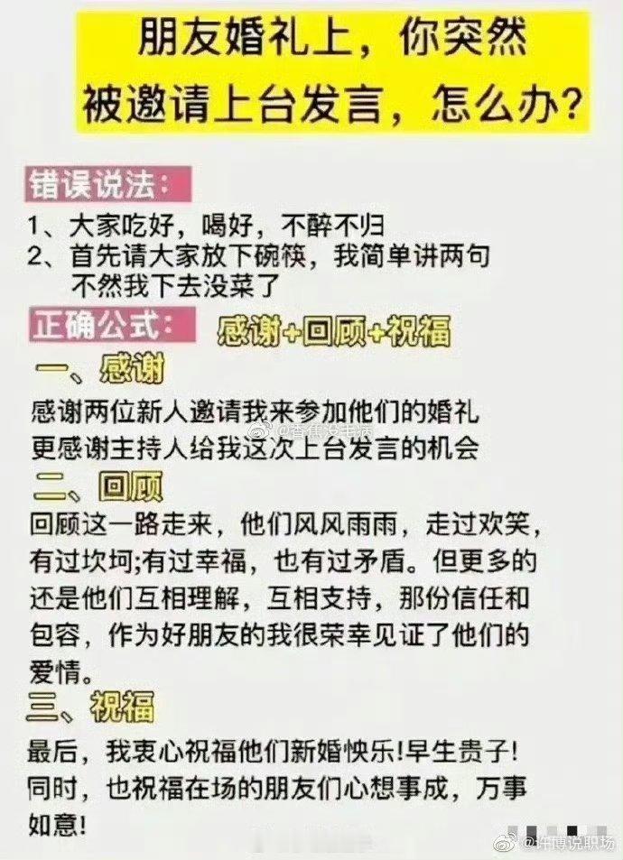 学会在任何场合发言的万能公式！