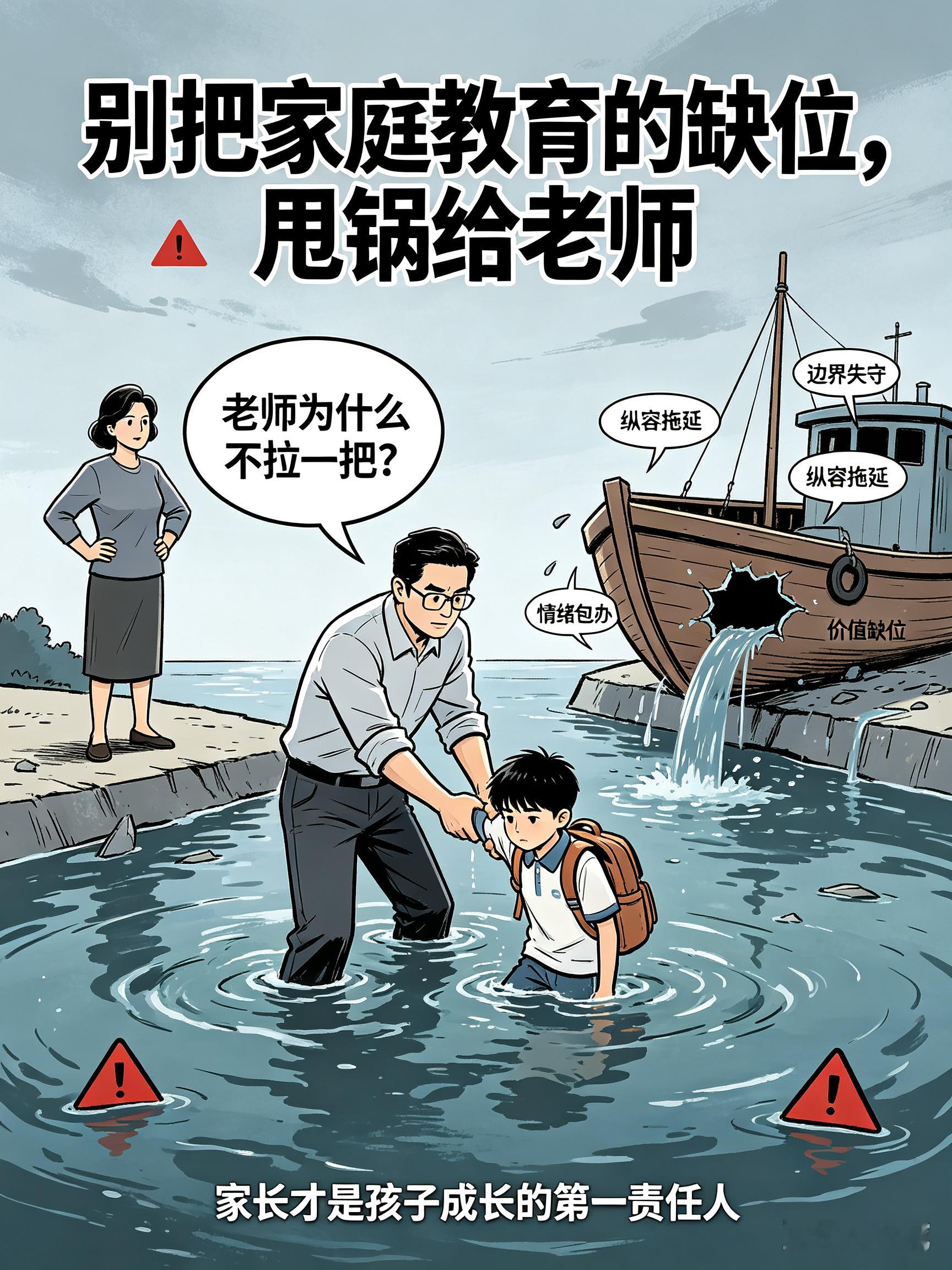 【别再拿“老师拉不动”，掩盖家庭教育的缺位】老师为什么不拉一把差生这个话题吵上热搜，底下一句“叫不醒